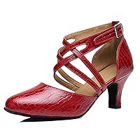 Women's Kitten Heel Round Toe Synthetic Tango Ballroom Salsa Latin Dance wedding Shoes