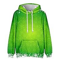 Christmas Sweatshirt Cute Snowflake Printed Drawstring Oversized Hoodie Fall Loose Casual Cool Pullover With Pocket