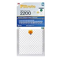 Filtrete 14x20x1 Smart Air Filter, MPR 2200 MERV 13, 1-Inch Premium Allergen & Home Pollutant Air Filters for AC and Furnace, 2 Filters