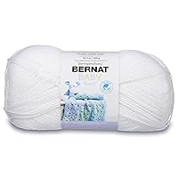 Bernat Baby Sport BB White Yarn - 1 Pack of 10.5oz/300g - Blended Fiber - #3 Light - 1178 Yards - Knitting/Crochet