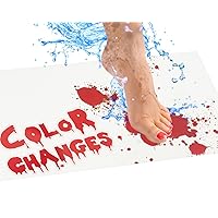 The Original Bloody Bath Mat - The Official and Authentic Mat That Turns Red When Wet – Medium Size - Blood Mat Footprints Disappear Like Magic – Great Novelty Prank Gifts (28