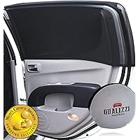 L/Car Sun Shades That Fit Most SUV’s Windows. Sun, Heat, Bugs, UV Rays & Privacy Protection Side Window Screens for Baby. Car Privacy for Camping by Qualizzi®, 2-Pack, 14 Sizes