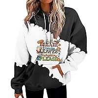 Women Oversized Hoodies Letter Print Y2k Sweatshirts Fleece Long Sleeve Clothes With Pocket Fall Trendy Pullover