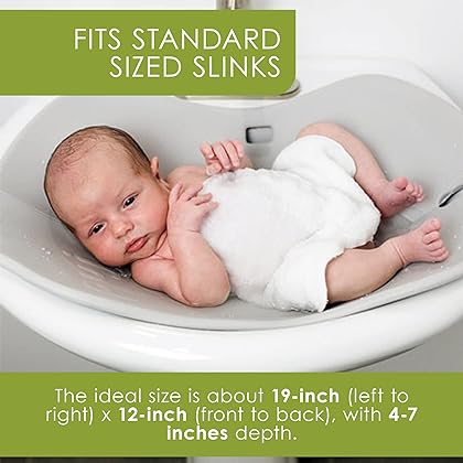 Puj – Puj Flyte Compact Infant Bathtub, Baby Bathtub for Newborns and Infants, Stylish Baby Bath Essentials for Home and Travel, 23.5 x 10.51 x 1.5 inches, White
