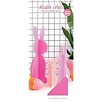 C.R. Gibson Kailo Chic Acrylic Bunny Spring and Easter Decorations, Sizes Vary, Pink and Lavender, 3 Pieces