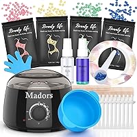 Waxing Kit for Women Madors Wax Warmer Wax Kit for Hair Removal Intelligent Temperature Control Wax Machine with Hard Wax Beads