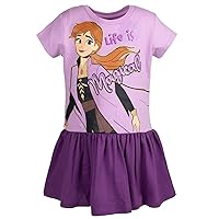 Disney Princess Moana Cinderella Ariel Rapunzel Elsa Anna Jasmine Belle Girls French Terry Dress Toddler to Big Kid