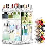 360 Rotating Makeup Organizer, Clear, Vanity, Countertop, 6 Layers Detachable Shelves, 360 Degree Smooth Rotation, Suits Various Skin Care Products