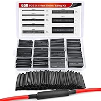 Nilight 650pcs Heat Shrink Tubing Kit-3:1 Ratio Electrical Wire Cable Sleeve Wrap Tube Assortment Flame Retardant Waterproof Insulation Protection,2 Years Warranty