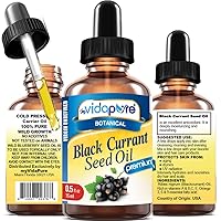 BLACK CURRANT SEED OIL Pure Natural Undiluted Refined Cold Pressed Carrier oil. 0.5 Fl.oz. - 15ml. for Skin, Face, Hair, Lip and Nail Care Anti-Aging