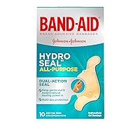 Band-Aid Brand Hydro Seal Adhesive Bandages for Wound Care and Blisters, All Purpose Waterproof Bandages for Cuts and Scrapes, 10 Count