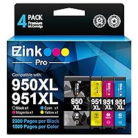 Compatible Ink Cartridges Replacement for HP 950 951 Ink Cartridges Combo Pack 950XL 951XL 950 XL 951 XL to use with OfficeJet Pro 8600 8610 8620 8625 8100 276dw 251dw (1B1C1M1Y, 4 Pack)
