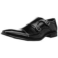MM/ONE Mens Double Monkstrap shoes Oxford KingSize Big size Memory Foam Insole Shoes Black Dark Brown