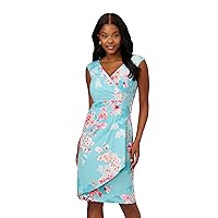 Adrianna Papell Women's Draped Floral Printed Dress