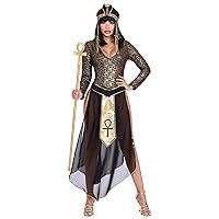 Dreamgirl Adult Womens Egyptian Queen Cleopatra Costume, Queen Cleo Halloween Costume