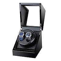 Kalawen Watch Winder for Rolex, Automatic Watch Winder Box, Double Watch Winder with Japanese Quiet Motor Battery Powered or AC Adapter Black