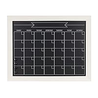 Beatrice Framed Magnetic Chalkboard Monthly Calendar, 23x29, White
