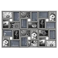 Jerry & Maggie 4×6 collage frame 24 pictures, picture frames collage wall decor, 24 slot picture frame Wall Hanging For 6×4 Photo, Grey