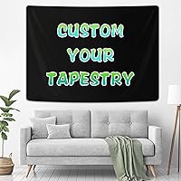 MecTo Custom Tapestry Wall Hanging Personalized Backdrop Upload Images Customized Banners Posters with Photo&Text for Bedroom (90x60in Horizontal)