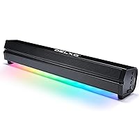 Sound Bar Bluetooth Speaker Wireless with Color Atmosphere Lights,Pro Loud Stereo Extra Bass Bluetooth Speaker,FM Radios Portable TWS Pairing Speaker for Home,Party,Outdoor,Shops,Office,Gifts