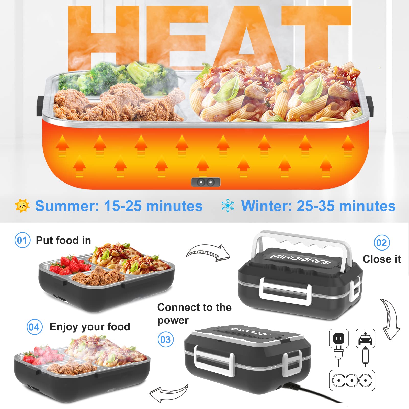 Portable Electric Heating Lunch Box Food Heater Mozambique | Ubuy