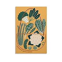 Vitamin K Green Vegetables Poster – Healthy Print Art – Superfoods, Good Food, Plant-based Kitchen Illustration, Dietician Office Graphic For Home School Office Decor Unframe 24x36inch(60x90cm)