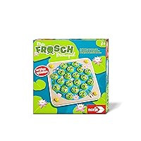 606012168 - My Frog Memo Game (Children's Game from 3 Years) - Memory Game with Wooden Game Board and Frogs and 10 Motif Cards, Toy for Toddlers and Children