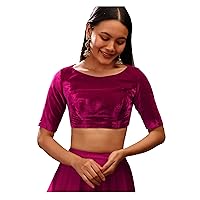 Women's Readymade Blouse For Sarees Indian Bollywood Designer Padded Stitched Crop Top Choli