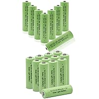 20 Pack Combo AA NiCd 1.2V 800mAh Rechargeable Battery for Solar Outdoor Lights Lamp Garden Yard Lawn