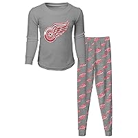 Outerstuff Youth Detroit Red Wings Long Sleeve T-Shirt & Pants Sleep Set - Size Youth