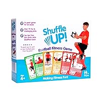 Shuffle Up Soccer Card Games - 70+ Fun & Active Skills Cards for Kids, Fitness Cards Develop Fundamentals, Stamina & Strength, Easy to Play for Kids | Multiple Skills Level Cards Include 2 Dices