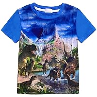 Girls Valentines Top Dinosaur Print Girls' T Shirt Girls' Cute Children's Short Sleeve T Shirt Ruffle Girl Clothes