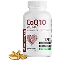 CoQ10 200 MG High Potency Cellular Energy Production, 120 Vegetarian Capsules