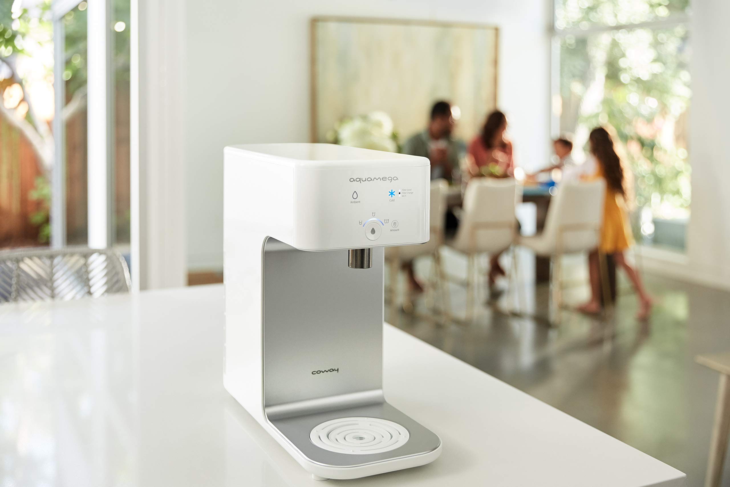 Coway Aquamega 200C Countertop Water Purifier with a cold-water setting, a new advanced filter, and Coway Io-Care app connectivity,White,16.5 x 7.1 x 14.7