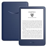 Amazon Kindle – The lightest and most compact Kindle, with extended battery life, adjustable front light, and 16 GB storage – Without Lockscreen Ads – Denim