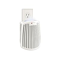 Hamilton Beach TrueAir Plug-Mount Air Freshener Odor Eliminator for Common Household-Tobacco, Pet, Bathroom & Trash, On/Off Fan, with Nightlight and Carbon Filter + Green Meadow Cartridge, White