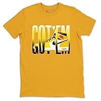 1 Yellow Ochre Design Printed Wiggling Gotem Sneaker Matching T-Shirt