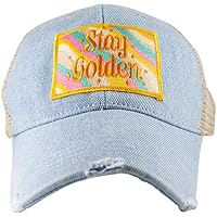 KATYDID Stay Golden Baseball Hat - Trucker Hat for Women - Stylish Cute Baseball Cap