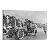 PUDERGBB The Year 1911 Indianapolis 500 Tournament Black And White Poster Canvas Painting Posters And Prints Wall Art for Living Room Bedroom Decor 12x08inch(30x20cm)