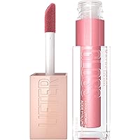 Maybelline Lifter Gloss, Hydrating Lip Gloss with Hyaluronic Acid, High Shine for Plumper Looking Lips, Brass, Pink Neutral, 0.18 Ounce