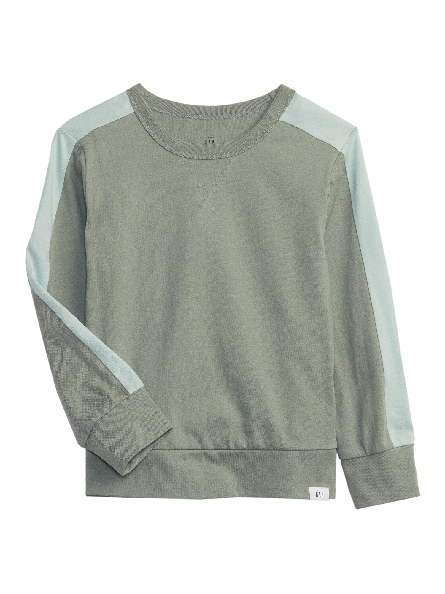 GAP Baby Boys Long Sleeve Jersey Knit Top Shirt, Gasoline Green, 3-6 Months US