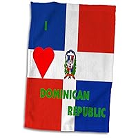 3D Rose I Love Dominican Republic TWL_55209_1 Towel, 15