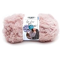 Lion Brand Yarn (1 Skein) Go for Faux Bulky Yarn, Pink Poodle, 195 Foot (Pack of 1)
