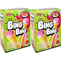 Hapi Bing Bing Cone Snack with Strawberry Flavored Filling, 2.5 Ounce (Pack of 2)