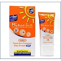 (New Formula x 1 Ounces) Facial Sun Protection Silky Smooth Plus with Broad Spectrum UVA1 UVA2 and UVB Protection