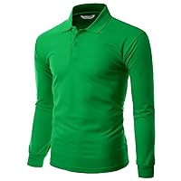 Mens Comfortable Fabric Luxusious Basic PK Long Sleeve T-Shirt
