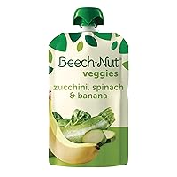 Beech-Nut Veggies Stage 2 Baby Food, Zucchini Spinach & Banana, 3.5 oz Pouch