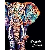 DIABETES JOURNAL LOG BOOK: Track Blood Glucose, Blood Pressure & More for Type 2 & 1 Diabetics | Elephant Cover