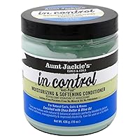 Aunt Jackies In Control Moisturizing & Softening Conditioner 15 Ounce Jar (443ml) (2 Pack)