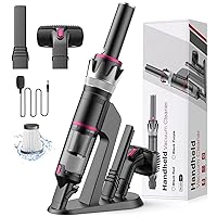 Handheld Vacuum Cordless, 8K Pa Powerful Portable Vacuum for Car, Rechargeable 4-in-1 Mini Cleaner with 2-Speed for Home, Office and Pet Hair
